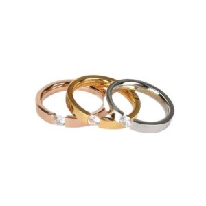 JZKN-12 4mm Zirconium Titanium Steel Couple Ring