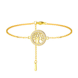 SLKN-11 Korean Hip-Hop Style Accessory, Euro-American Rhinestone Small Tree Bracelet