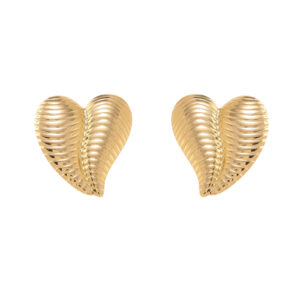 KNER-26 Love Heart Oil Pressure Earrings
