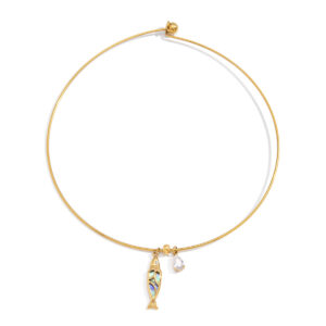 KNXL08  Stainless steel collar, abalone shell zirconium stone collar, titanium steel necklace